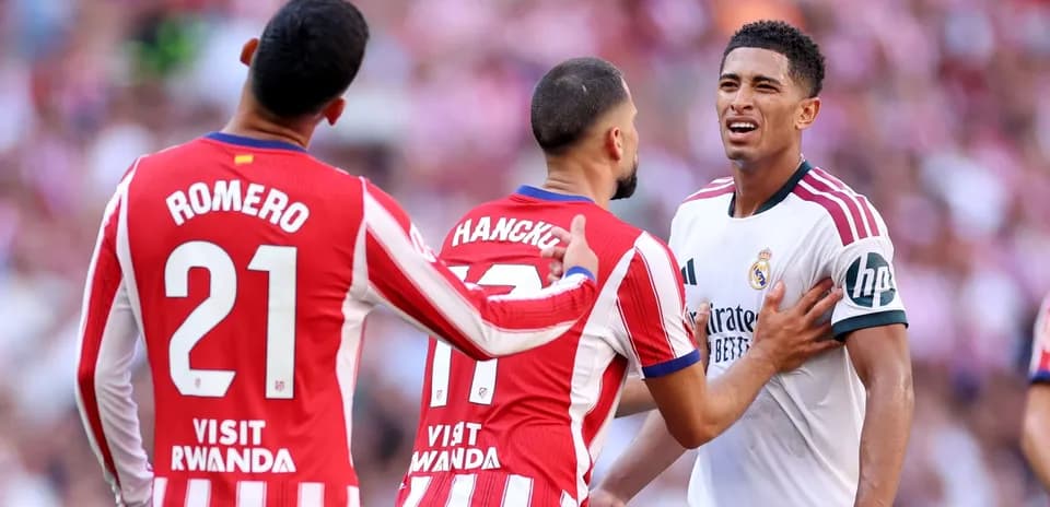 Three players interacting during a heated moment