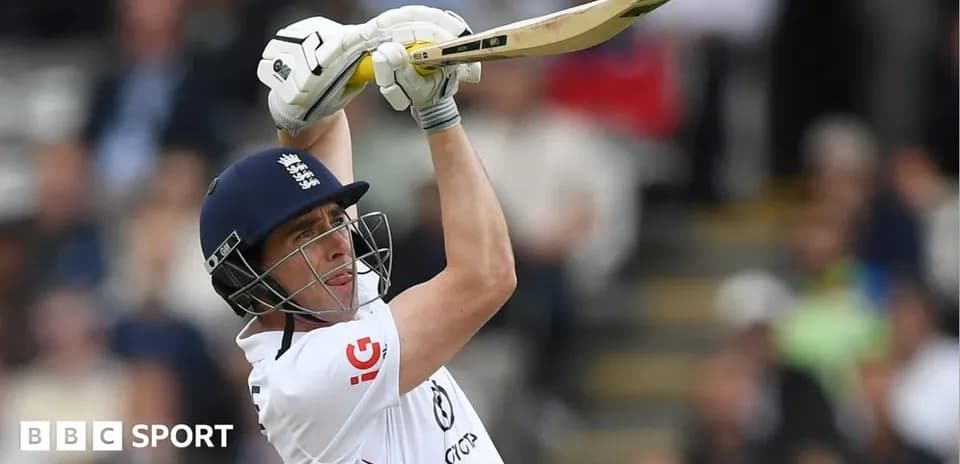 Batsman preparing to hit the ball during match