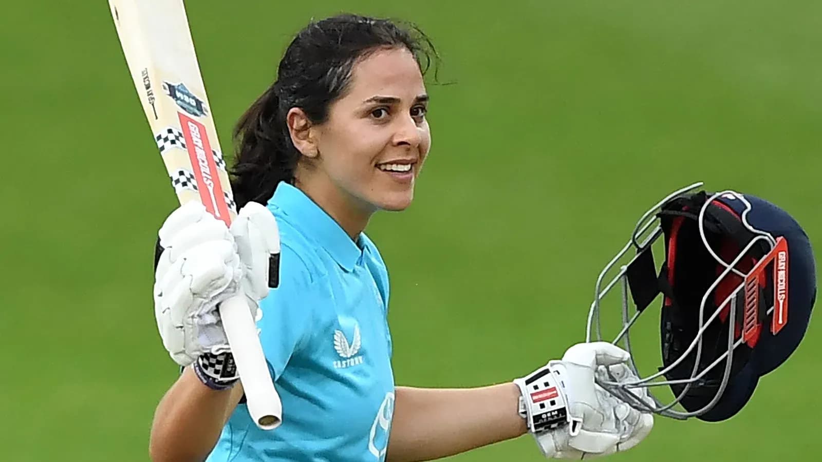 Cricketer celebrating after scoring runs