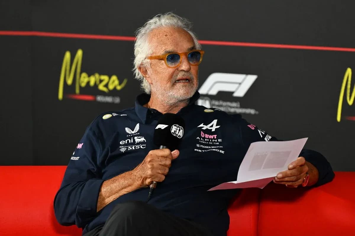Team principal speaking at Formula 1 press conference Team principal speaking at Formula 1 press conference