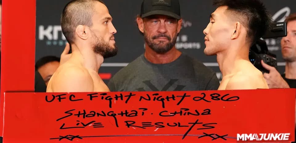 Fighters facing off at UFC Fight Night 286 weigh-in