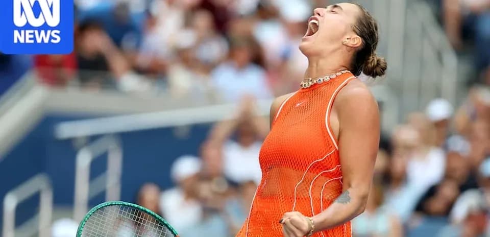 Player celebrating victory during tennis match