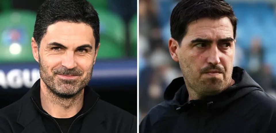Two football managers during a match preview