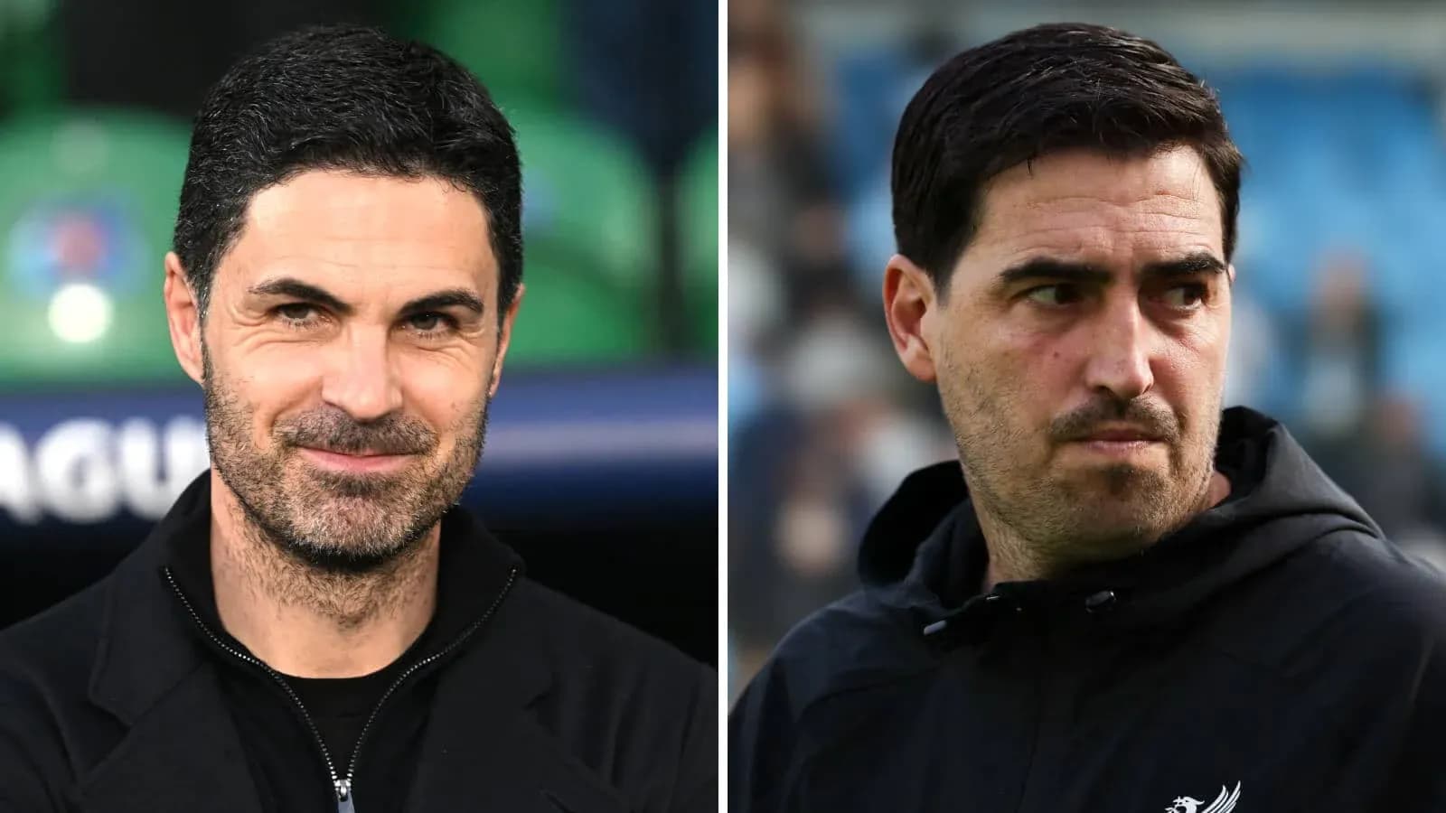 Two football managers during a match preview