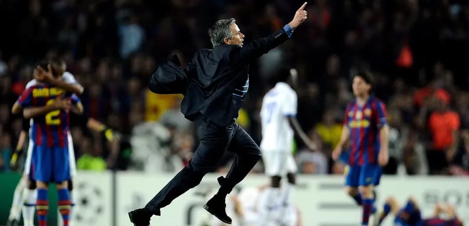 Manager celebrating after a match victory