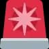 Red star symbol with pink outline