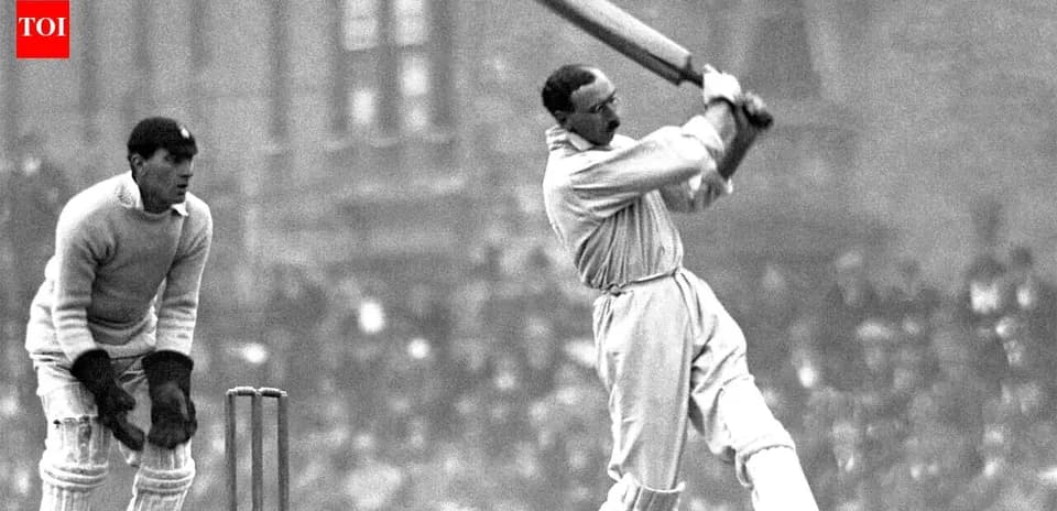 Batsman hitting ball with wicketkeeper in position