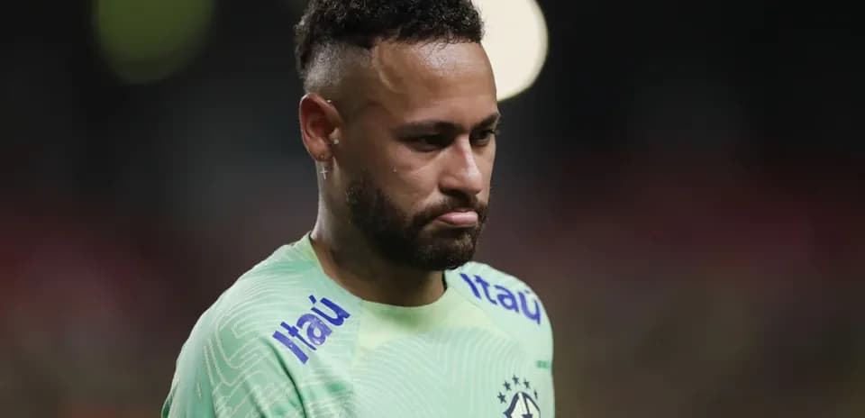 Neymar in Brazil kit during a match