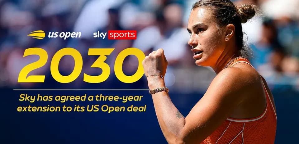 Tennis player celebrating during a match at US Open