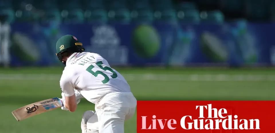 Batsman Kelly preparing to hit the ball