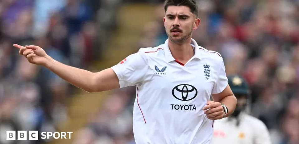 Cricketer gesturing during a Test match