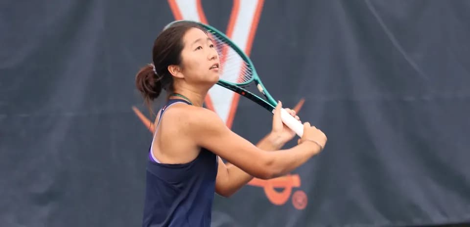 Tennis player preparing to hit a shot