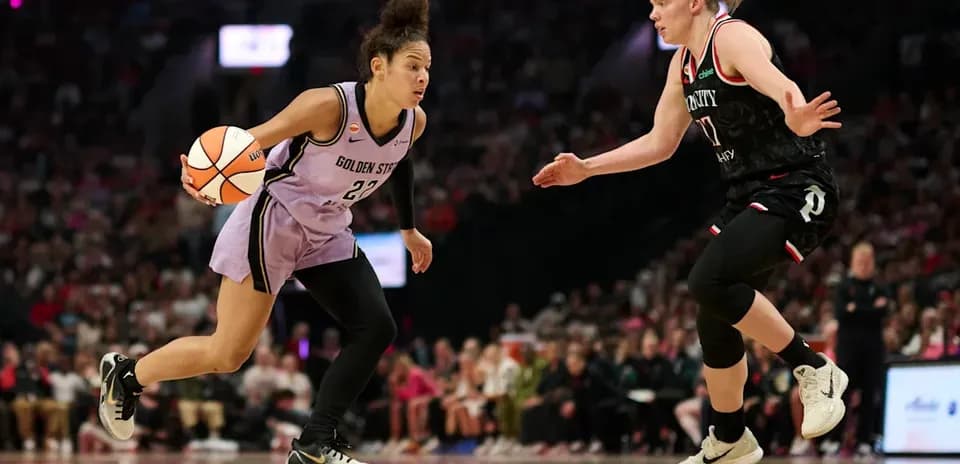 Player dribbling the ball during basketball game