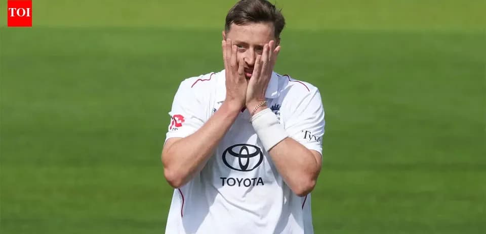 Cricketer with hands on face during match