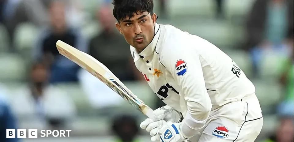 Batsman preparing to play a shot in cricket match