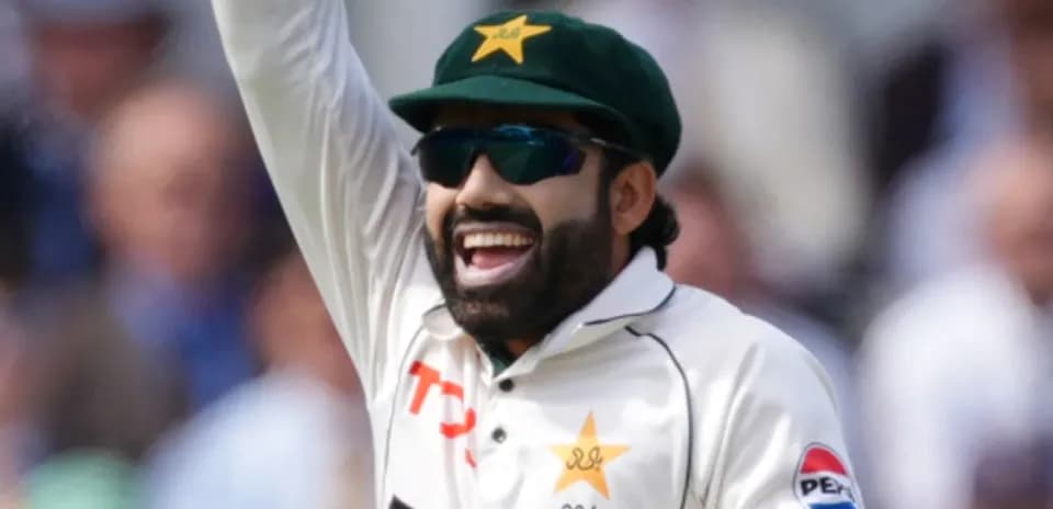 Cricketer celebrating during a match at stadium
