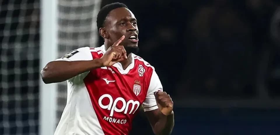 Monaco player celebrating a goal on the pitch