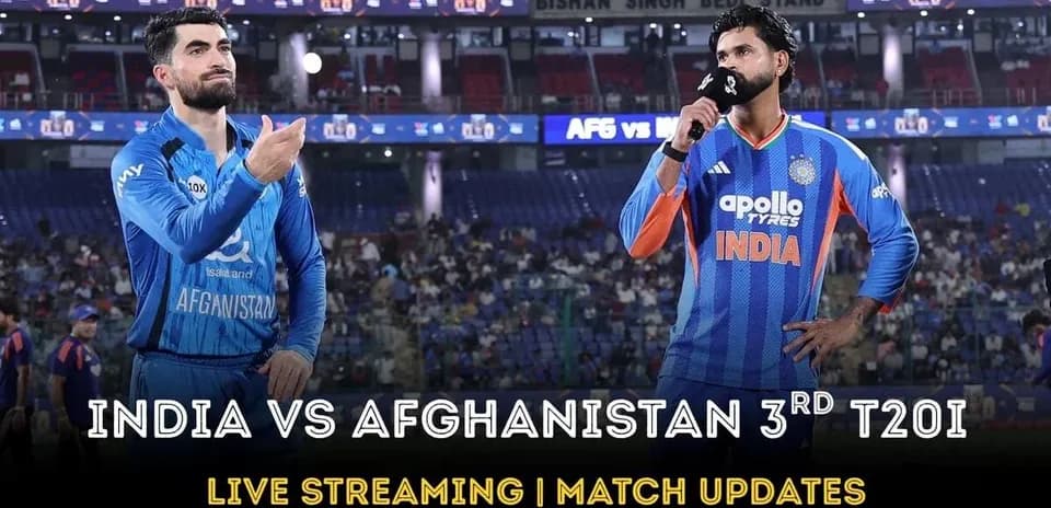 Players from India and Afghanistan at T20I match presentation