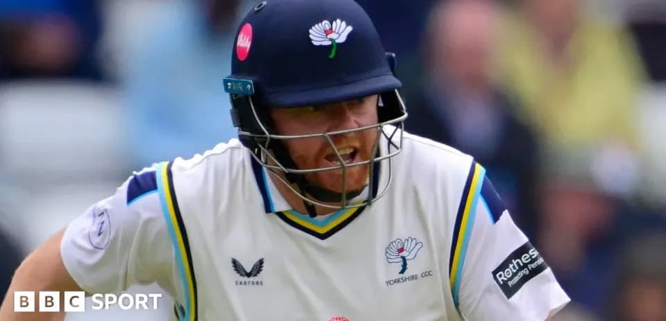 Batsman from Yorkshire CCC in action during match