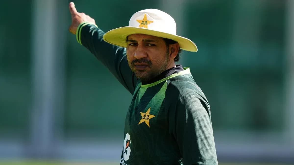 Cricketer directing play during training session