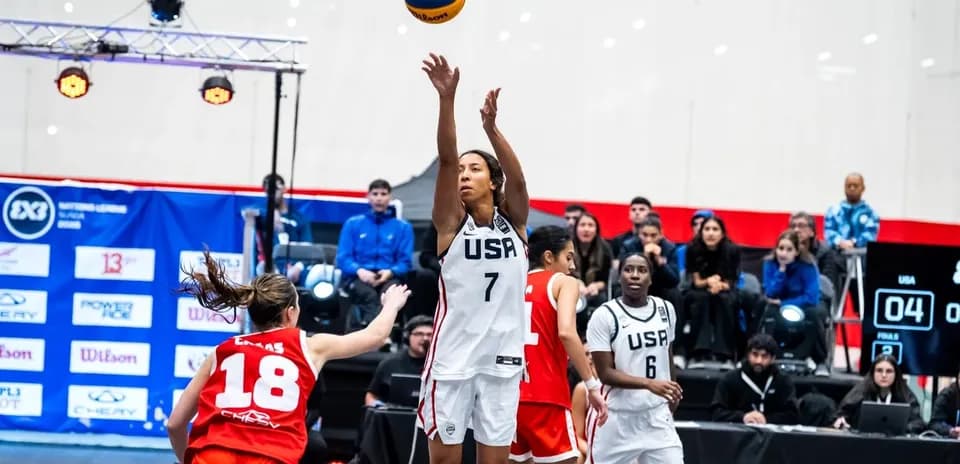 USA player shooting during basketball game