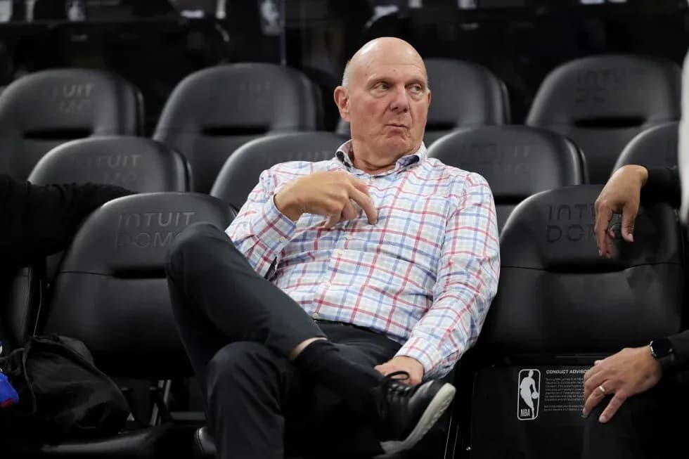 Man sitting on bench at Intuit Dome arena
