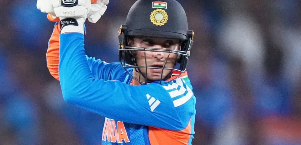 Batter preparing to hit during cricket match