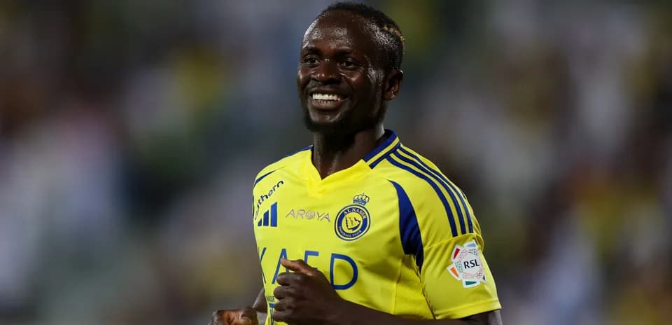Player celebrating during a match for Al Nassr