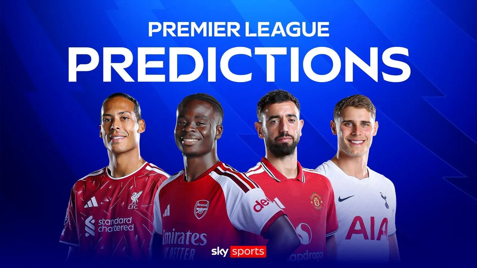 Four football players showcasing Premier League predictions