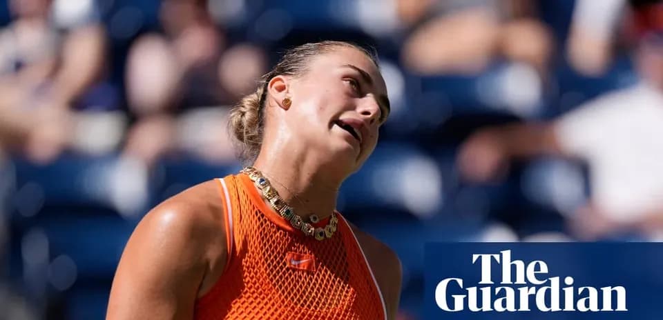Tennis player in orange outfit during match