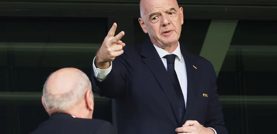 FIFA president speaking at a public event