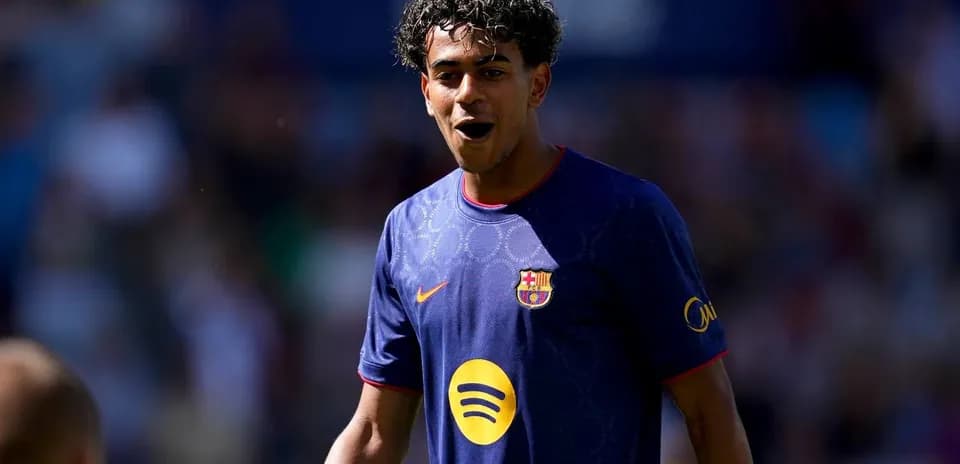 Barcelona player celebrating during a match