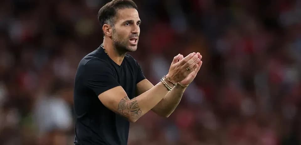 Coach gesturing during a football match