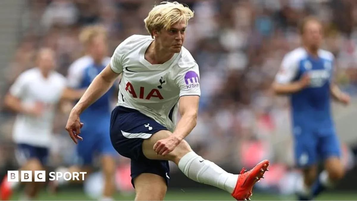 Player kicking ball during Tottenham match