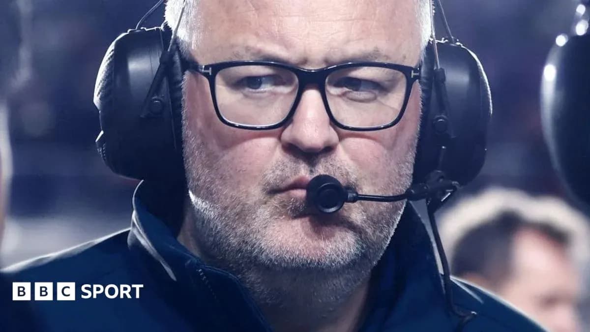 Coach with headset during a match