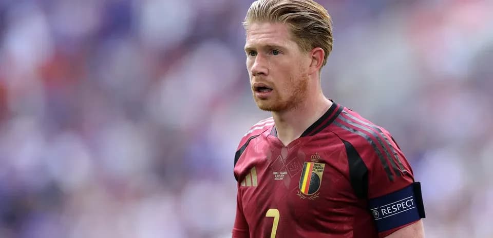 Belgium player in red jersey during match