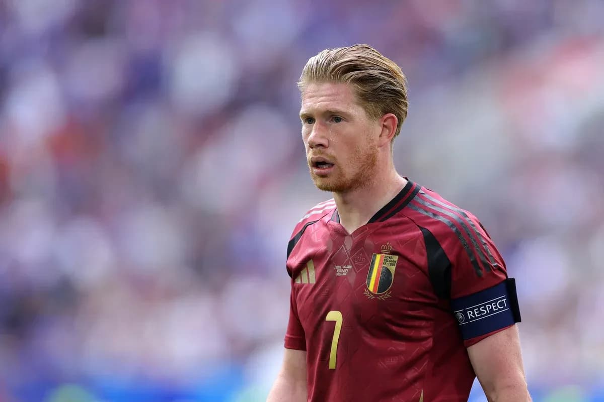 Belgium player in red jersey during match