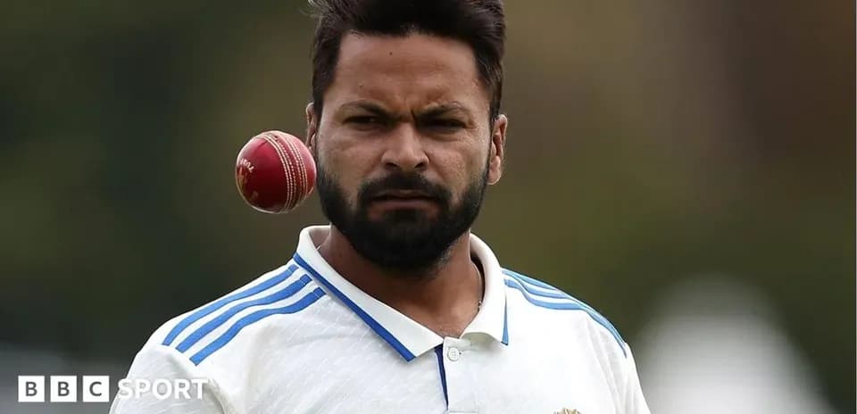 Cricketer bowling a ball during practice session
