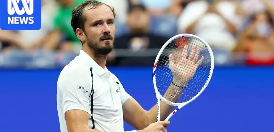 Tennis player waving after a match at US Open