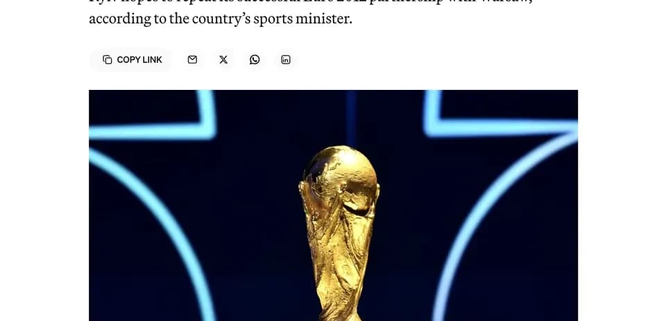 FIFA World Cup trophy displayed at event