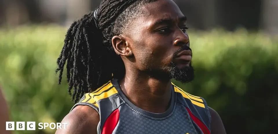 Player in training gear during a practice session