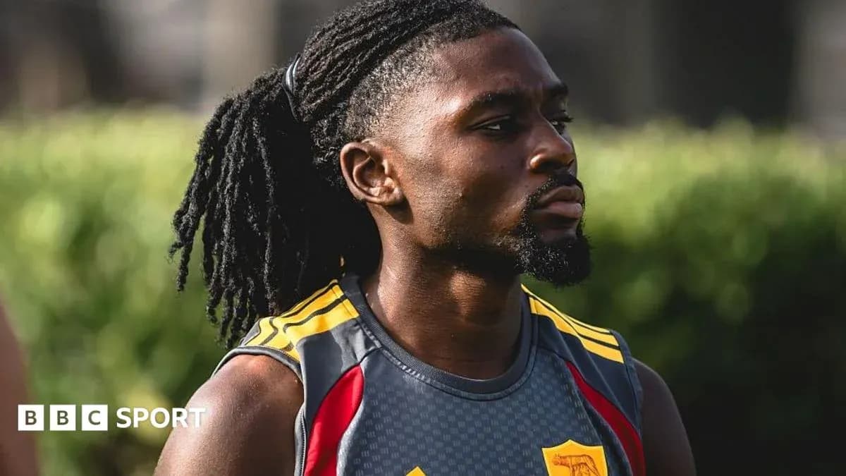 Player in training gear during a practice session