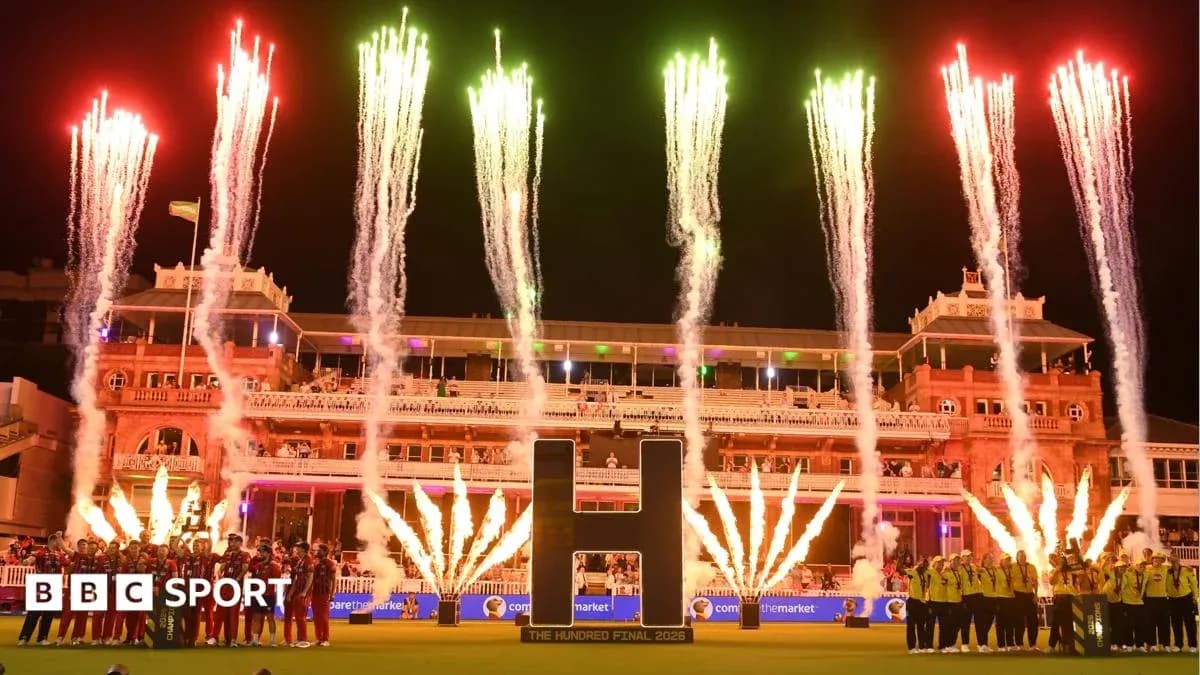 Fireworks display at The Hundred final event