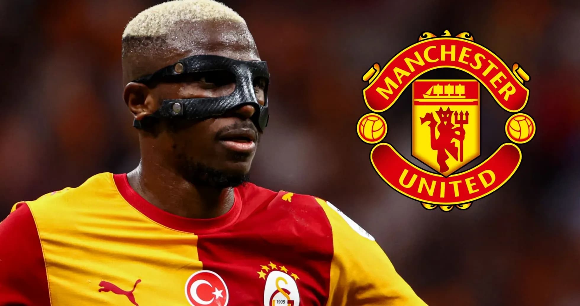 Player wearing a mask in club jersey