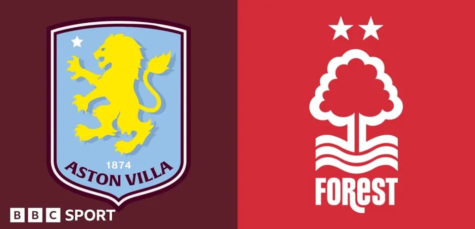 Aston Villa and Nottingham Forest club logos side by side