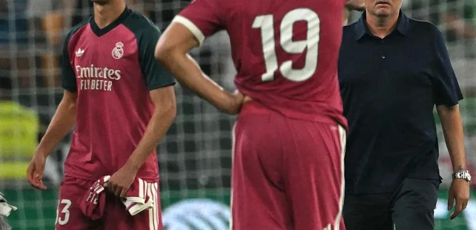 Players and coach reacting during a match