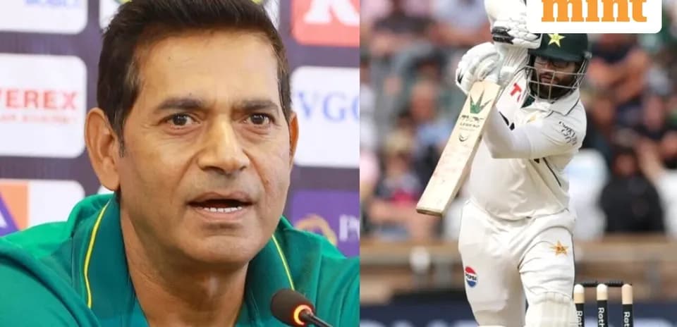 Cricketer batting during match alongside press conference speaker
