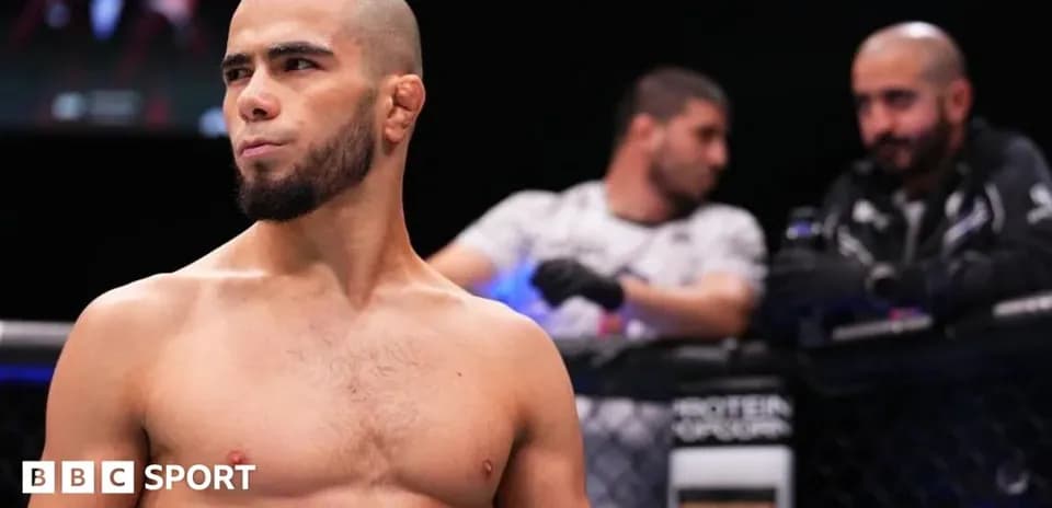 Fighter preparing for match in the octagon