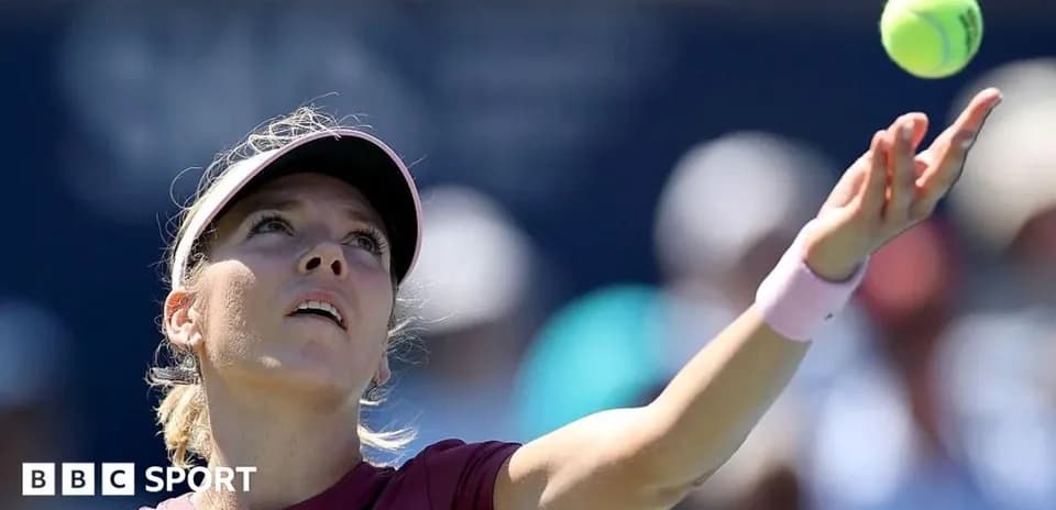 Player serving tennis ball during match