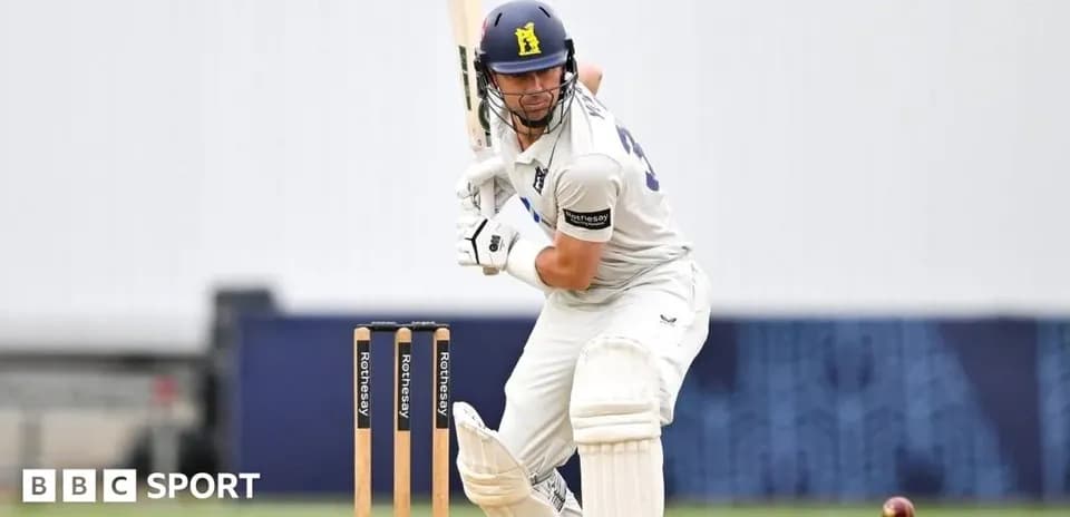 Batsman preparing to hit a cricket ball